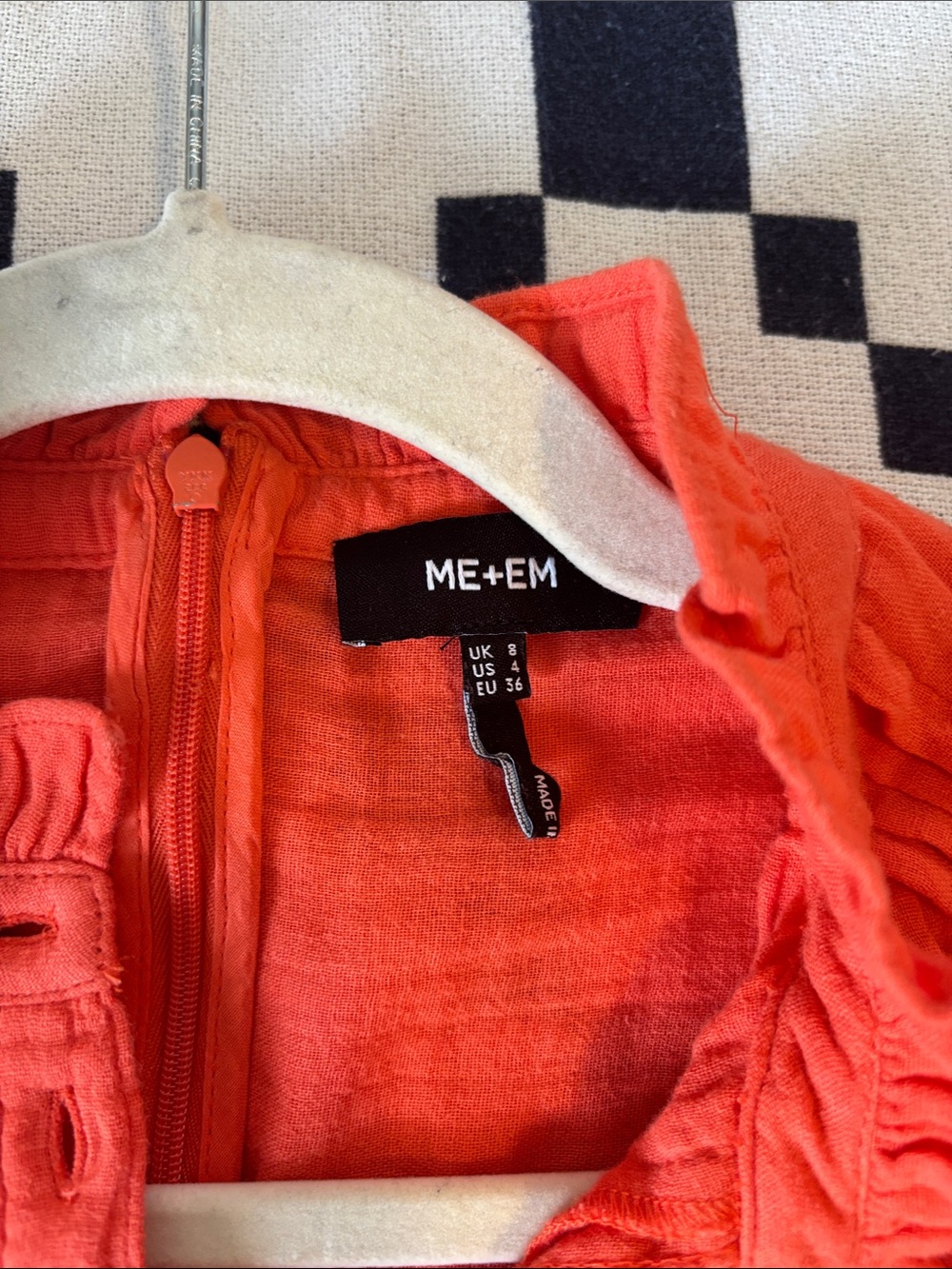 ME+EM Cheesecloth Button Front Jumpsuit with Self Tie Waist - Picture 2 of 9